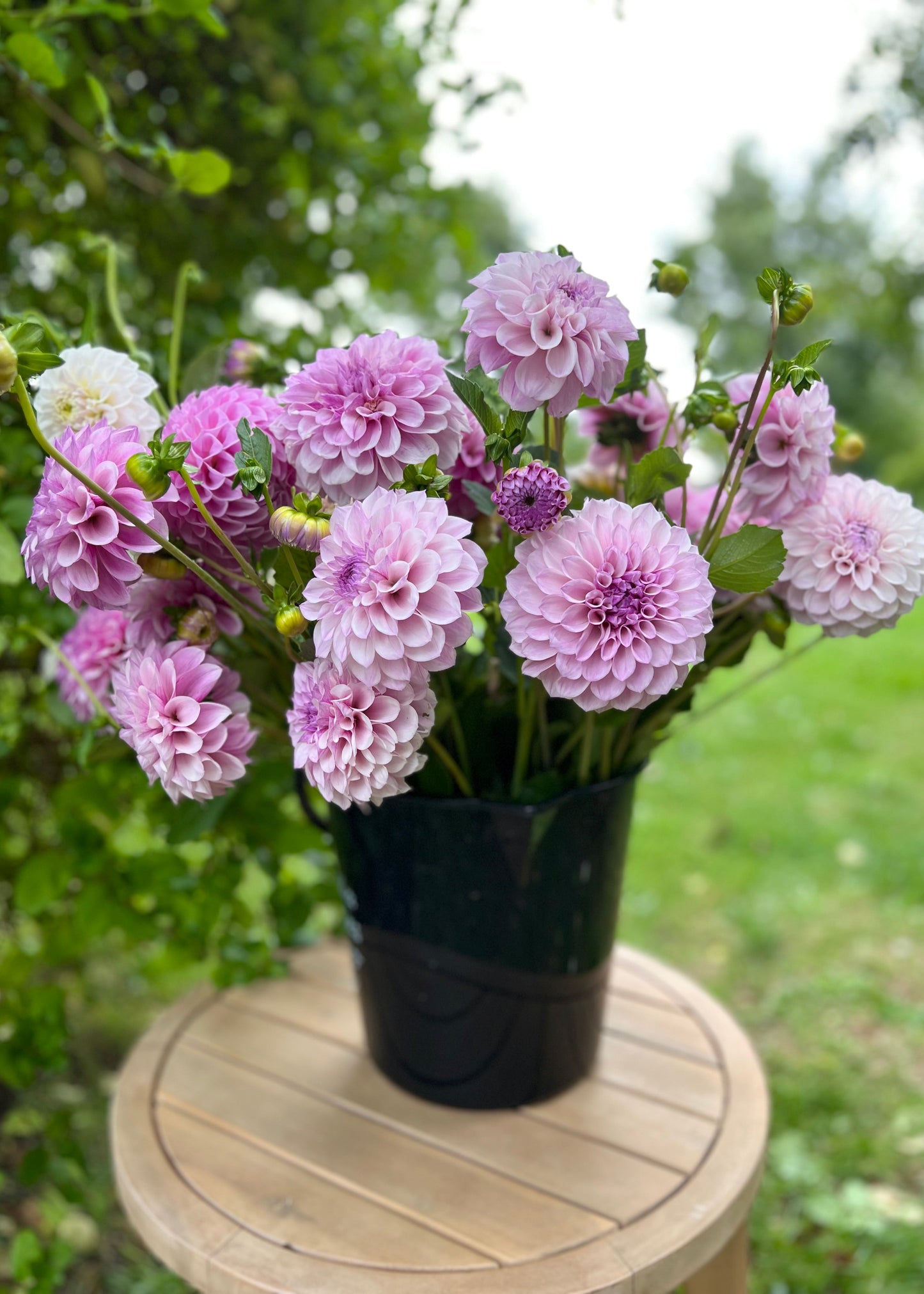 Dreamy Lilac Flower Buckets